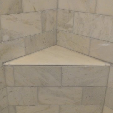 MASTER BATHROOM - Shower - Carrara Marble 6" x 12"