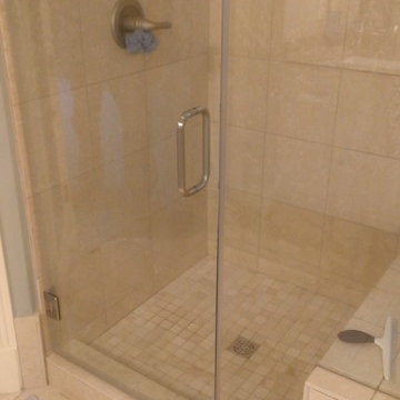 MASTER BATHROOM - Shower Pan Remodel / Frameless Shower Glass
