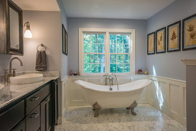 Inspiration for a large transitional master bathroom remodel in Boston