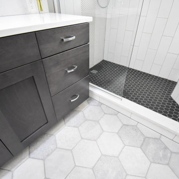 Master Bathroom Updated Layout and Shower