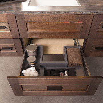 Master Bathroom with Floating Vanity & Plumbing Drawer Under The Sink Storage