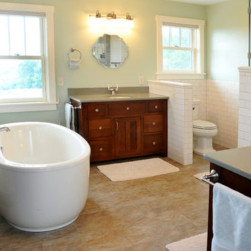 Master Bathroom with Large Bathtub and Shower