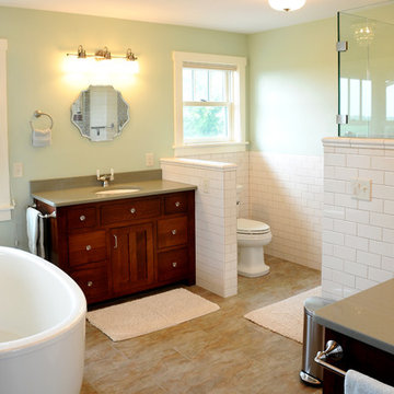 Master Bathroom with Large Bathtub and Shower