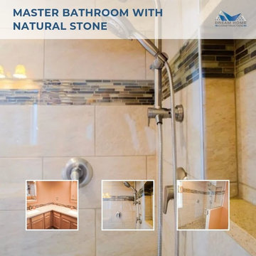 Master Bathroom with Natural Stone - Renton, WA