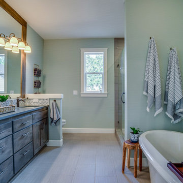 Master Bathroom With Separate Bath and Shower