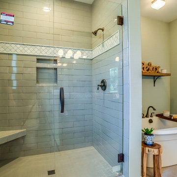Master Bathroom With Separate Bath and Shower