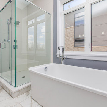 Master Ensuite with Freestanding Tub and Glass Shower