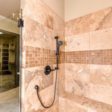 Master shower in TX Hill Country home