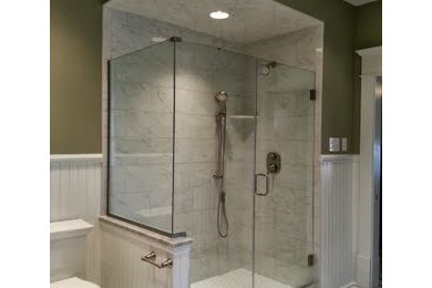 Large minimalist bathroom photo in Other