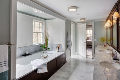 Inspiration for a transitional bathroom remodel in Boston