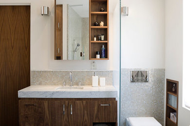 Inspiration for a modern bathroom remodel in Portland