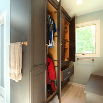 Master Suite Includes Clothing Storage in Tall Cabinets