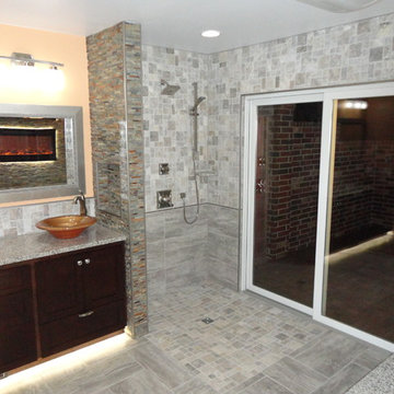 Master suite remodel with barrier free shower