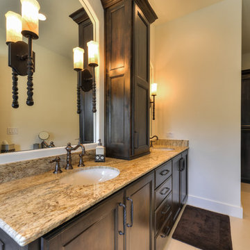 Master Vanities with wall sconces