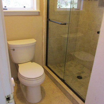 Masterbath shower and tub remodel (Marazzi Tosca Ivory Tile)