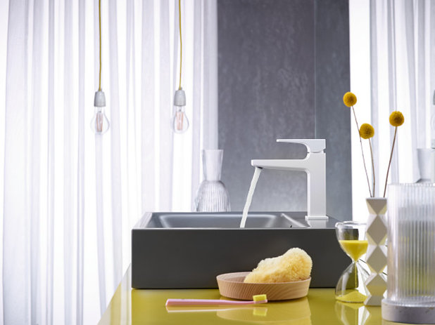 Bathroom Matte white faucet by Hansgrohe
