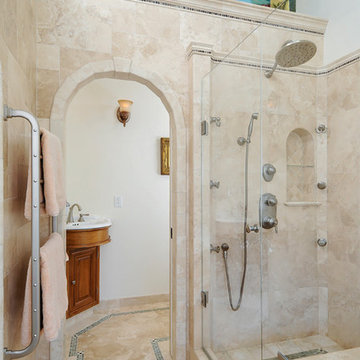 Mediterranean Inspired Master Bathroom & Addition - San Jose, Bay Area