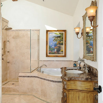 Mediterranean Inspired Master Bathroom & Addition - San Jose, Bay Area