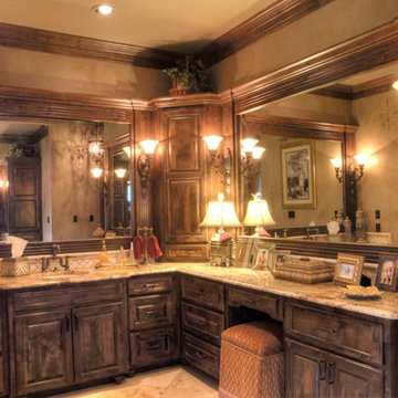 mediterranean style custom master bathroom