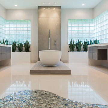 Memorial Modern Master Bath Remodel | Houston, TX | 2015