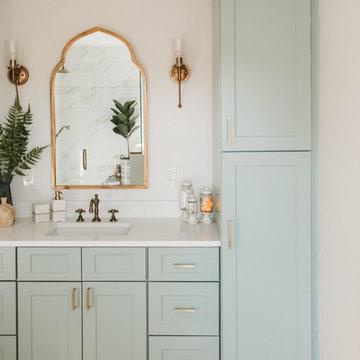 light green vanity