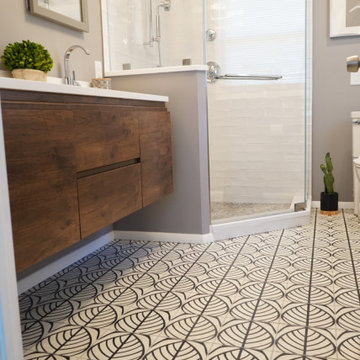 Mid-Century Inspired Bathroom