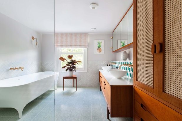 Midcentury Bathroom by Claudia Dorsch Interior Design Ltd