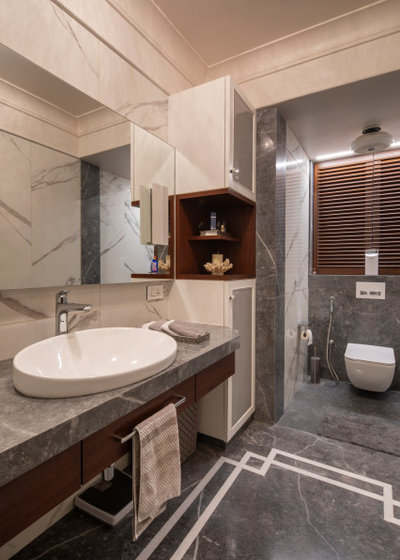 Contemporary Bathroom by Kypad Design Office llp