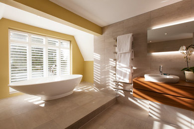 Design ideas for a modern bathroom in Sussex.
