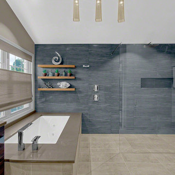 midcentury modern master bathroom