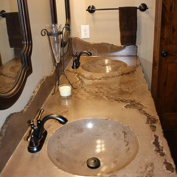 Milaca Bathroom Integral Round Concrete Sinks
