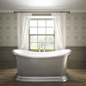 Milano Silver Double Ended Freestanding Bath