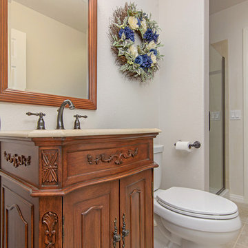 Vintage Bathroom Vanity in Mira Mesa Remodel