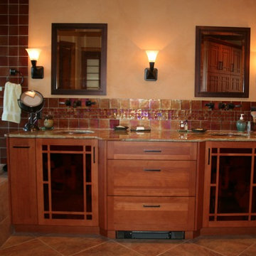 Mission Style Bathroom Vanity Area