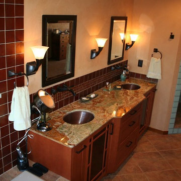 Mission Style Bathroom with Onyx Countertop