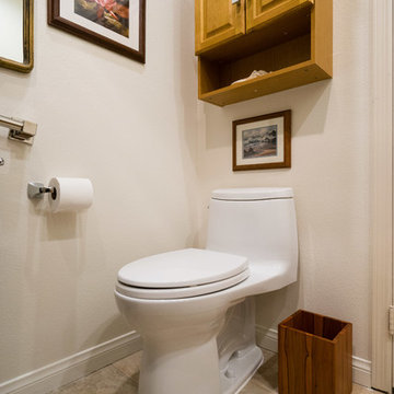 Toilet Area with Medicine Cabinet in Bathroom Remodel