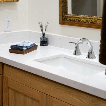 Mission Valley Bathroom Remodel with White Top