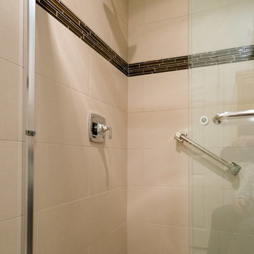 Shower Glass Sliding Door in Bathroom Remodel