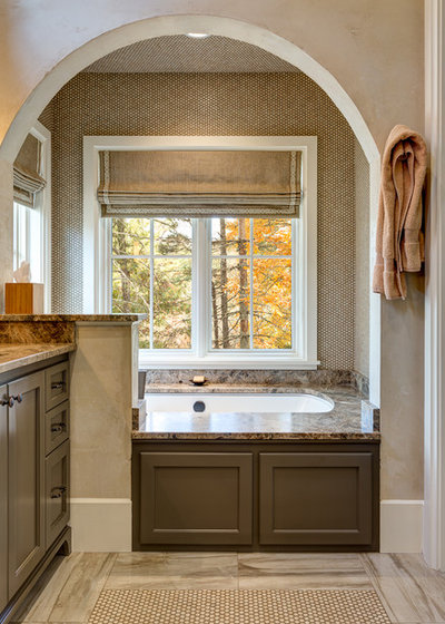 Transitional Bathroom by Wright Design