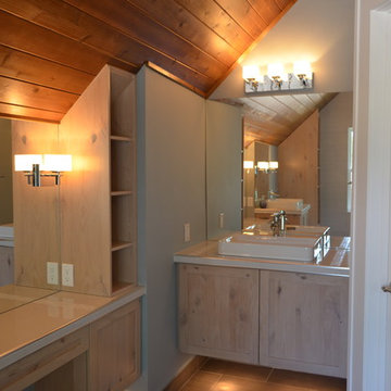 Modern bathroom added to century old home