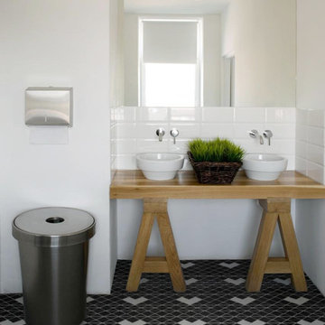Modern Bathroom Floor Triangular Porcelain Mosaic Tile