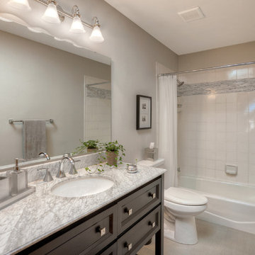 Modern Bathroom Remodel with High End Fixtures and Finishes