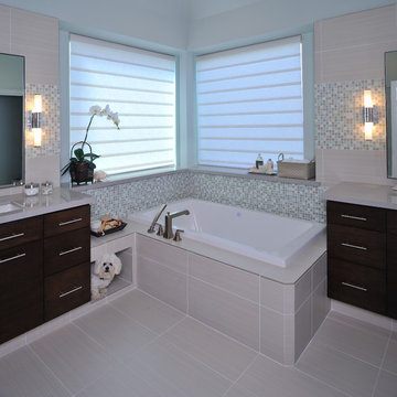 Modern Bathroom Remodel with Mosaic Tile