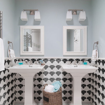 Modern Bathroom Wall Triangular Porcelain Mosaic Tile