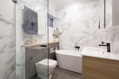 Modern Bathroom with Posh 'Domaine' vanity
