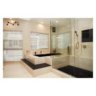 Modern black and gold masterbath - Modern - Bathroom - Los Angeles - by ...