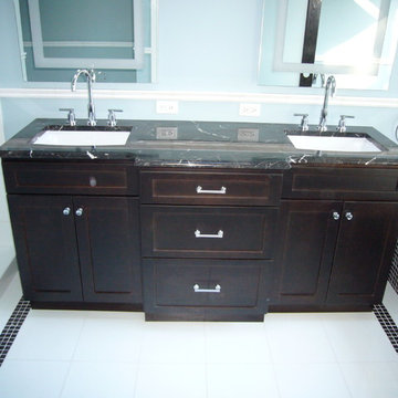 Modern Black Mosaic Bathroom