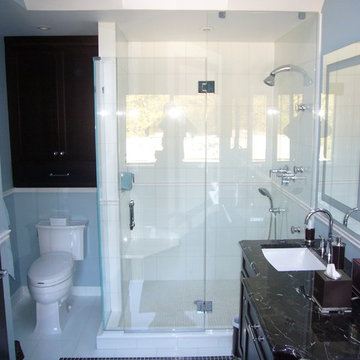 Modern Black Mosaic Bathroom
