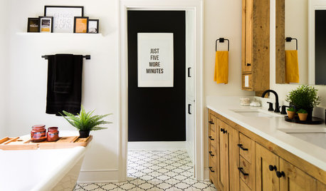 Modern Bohemian Touches for a New Family Bathroom