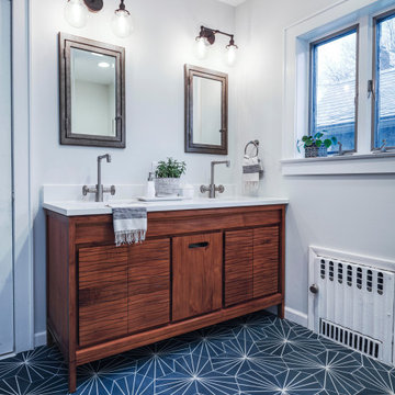 Modern Bohemian Tudor | Guest Bathroom